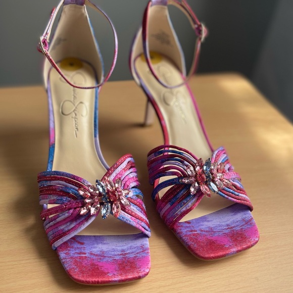 Jessica Simpson Pink and Blue Women's Heels - Picture 13 of 15